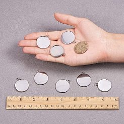 Оправы для подвесок из нержавеющей стали 304 в виде кабошонов STAS-NB0001-03P