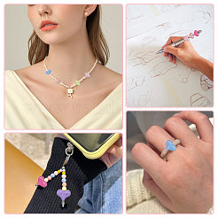 80 шт. 8-х цветные гальванизированные непрозрачные акриловые бусины&nbsp;OACR-CA0001-24