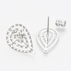 Фурнитура для сережек-гвоздиков из нержавеющей стали марки 304 X-STAS-S079-40B
