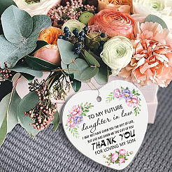 Подвесные украшения из печатного фарфора&nbsp;HJEW-WH0056-002