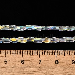 Стеклянные бусины с гальваническим покрытием &nbsp;GLAA-P068-AB04