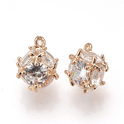 Латунь подвески циркония кубической&nbsp;ZIRC-T003-20KC