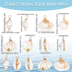 20 шт. 5 стиля подвески из натуральной смешанной медной проволоки&nbsp;FIND-SC0014-22