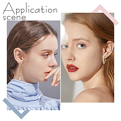 6 пара серег-полукольцов из нержавеющей стали 304 EJEW-DC0001-14