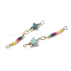 Подвески из натуральной бирюзы и стекла&nbsp;KK-P242-29G