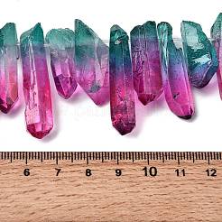 Нити из двухцветных бусин из натурального кварца&nbsp;G-Z131-K01-03