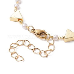 Изготовление браслета ручной работы из пластика с имитацией жемчуга и бисером AJEW-JB01150-25