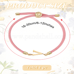 1шт регулируемый нейлоновый шнурок-слайдер браслеты для женщин&nbsp;BJEW-LP0001-32V-03