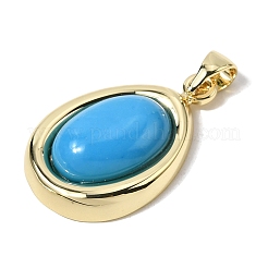 Синтетические бирюзовые подвески&nbsp;KK-L267-01G-01