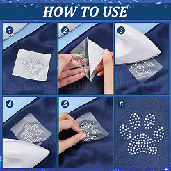 Исправление отпечатка лапы из стекла со стразами&nbsp;DIY-WH0453-71B-01