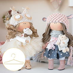 50 шт. мини-вешалка для одежды из железа&nbsp;AJEW-FH0004-38A-G