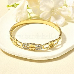 Шарнирные браслеты из нержавеющей стали 304 со стразами для женщин&nbsp;BJEW-U021-05G