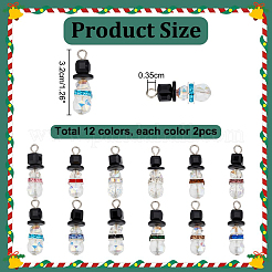 24шт 12 цвета граненые стеклянные подвески&nbsp;PALLOY-PH01807