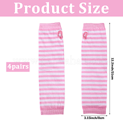 4 пара перчаток без пальцев из акриловой пряжи&nbsp;AJEW-DJ0001-58C