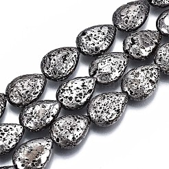 Гальванические бусины из натуральной лавы&nbsp;G-T131-87