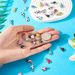 48шт 12 цвета сплава эмалевые подвески&nbsp;PALLOY-TA0002-55P