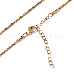 Ионное покрытие (ip) 304 нержавеющая сталь костяная веревка цепочка ожерелье для женщин NJEW-I121-01A-G