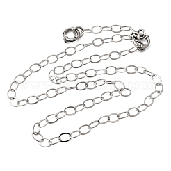 Плоские овальные звенья цепочки из нержавеющей стали 201 толщиной 6 мм&nbsp;NJEW-K302-13P