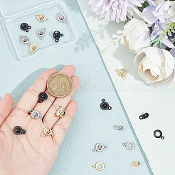 18 комплект из 3-х цветов 201 застежки-кнопки из нержавеющей стали STAS-UN0045-77