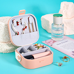 Квадратная коробка для набора ювелирных изделий из искусственной кожи&nbsp;AJEW-TAC0014-13C