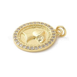 Латунные микро проложить кубического циркония подвески KK-P294-08G