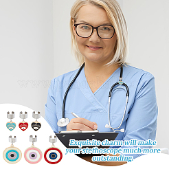 12 шт. подвеска-стетоскоп из эмалевого сплава&nbsp;HJEW-OC00147