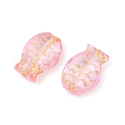 Гальванопокрытие и стеклянные бусины с золотым металлическим плетением&nbsp;EGLA-T029-01E