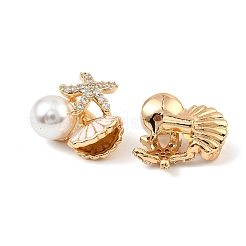 Латунные микро проложить кубического циркония бусы KK-C155-28G-02