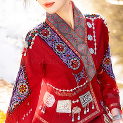 5 м ленты из полиэстера с вышивкой в этническом стиле OCOR-FG0002-20A