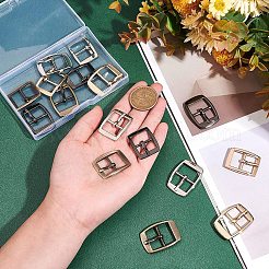 16 шт. 8-х цветные прямоугольные регулируемые пряжки-слайдеры из сплава и железа FIND-WR0003-62B