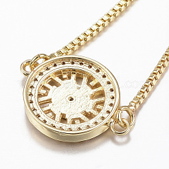 Регулируемые латунные браслеты-слайдеры из циркония BJEW-E317-25G