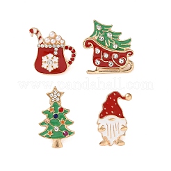 Наборы рождественских эмалевых значков JEWB-A037-01KCG