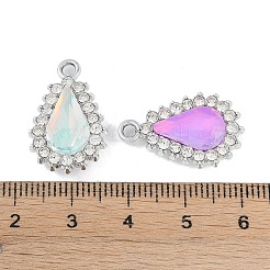 Сплав с УФ-покрытием и разноцветные стеклянные подвески со стразами FIND-M018-39P