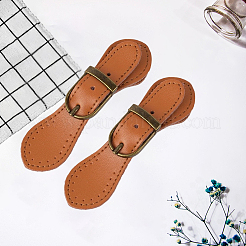 Вырезанная полая 2шт кожаная пряжка-тогл&nbsp;AJEW-CL0001-26B