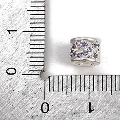 Стойка колонны покрытие латунь кубический цирконий европейские бусины KK-L236-11S