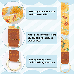 Брелок на запястье из полиэфирной ленты с принтом&nbsp;KEYC-BC0001-03A