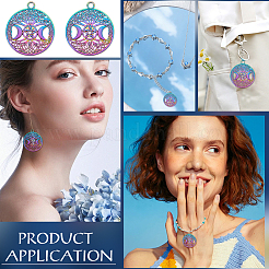 8шт радужные подвески из сплава&nbsp;FIND-LP0001-39