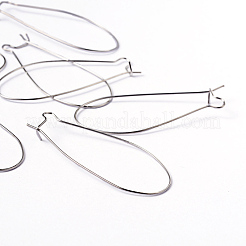 Серьги-кольца из латуни платинового цвета X-EC221-4NF