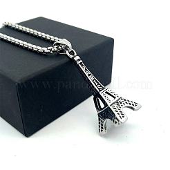 Винтажный кулон в виде парижской Эйфелевой башни из нержавеющей стали 304 для мужчин.&nbsp;EO0985
