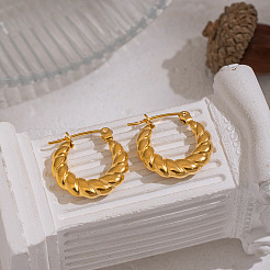 Винтажные полые серьги-кольца из нержавеющей стали 304&nbsp;WU2636