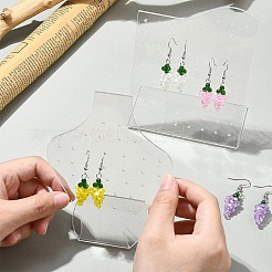 4шт. 2 стиля акриловой рамки для демонстрации сережек EDIS-YW0001-07