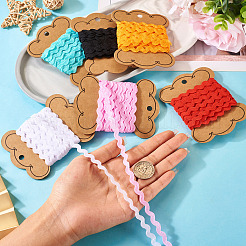 30 ярд двухцветной полиэстеровой волнистой ленты для отделки бахромой OCOR-TA0001-65