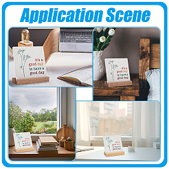 1 шт фарфоровая табличка «Это хороший день» вдохновляющий настольный арт-декор для домашнего офиса&nbsp;AJEW-AR0004-90