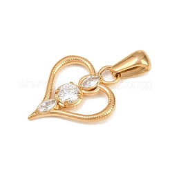 Подвески из хирургической нержавеющей стали 316 с микропаве из прозрачного кубического циркония&nbsp;STAS-A137-02A-G