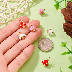 6шт 3 цвета латунные эмалевые подвески&nbsp;KK-TA0002-64