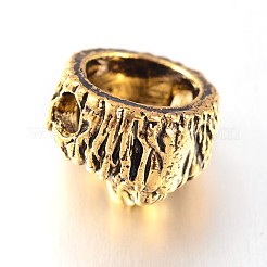 Тибетский стиль голова льва сплава бусины&nbsp;LS-TIBEB-E074-02AG