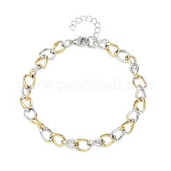Браслеты из кубинских цепей из нержавеющей стали 304 для женщин BJEW-B150-08GP