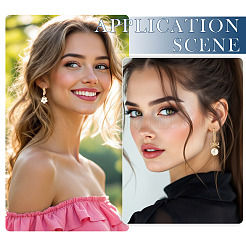 Латунные серьги-кольца из прозрачного кубического циркония&nbsp;KK-TA0002-87