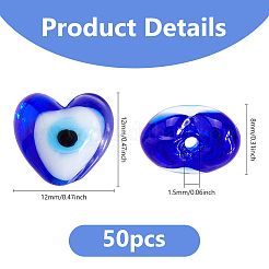 50шт ручной работы бусины лэмпворк&nbsp;LAMP-DC0001-22