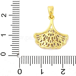 Подвески из латуни с микропаве из кубических цирконий в стиле фреш&nbsp;LS-KK-A232-05B-G